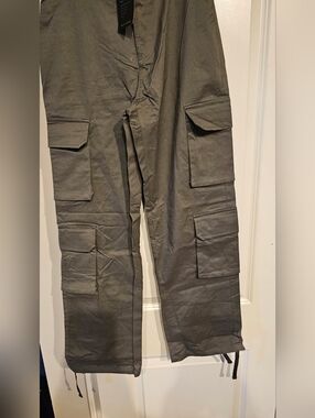 Olive Green Cargo Pants with Utility Pockets